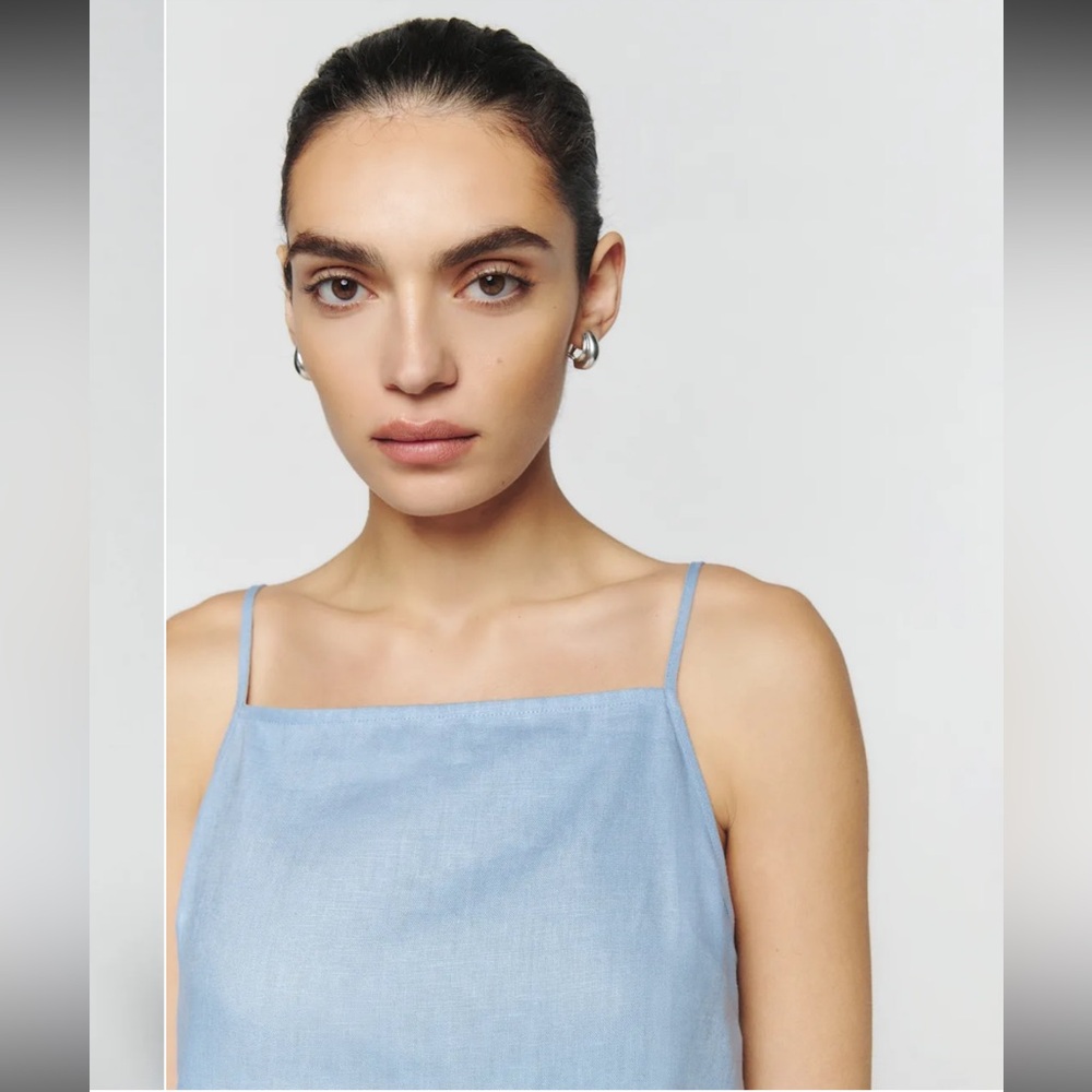 Reformation Light Blue Mini Slip Dress - Picture 3 of 10